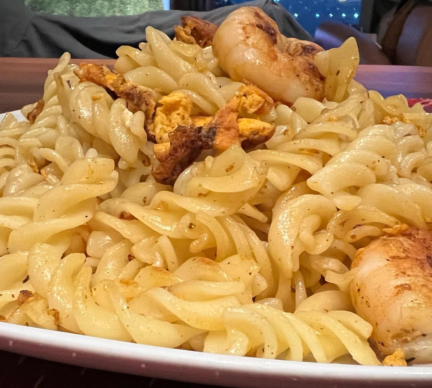 Another try #shrimp #eggs #pasta (2)