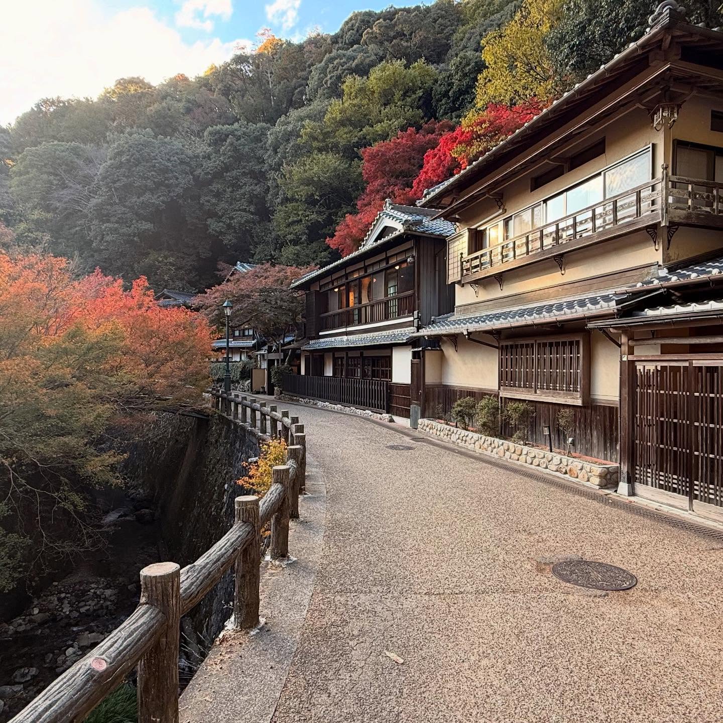 Fall foliage throughout the path to the falls #osaka (13)