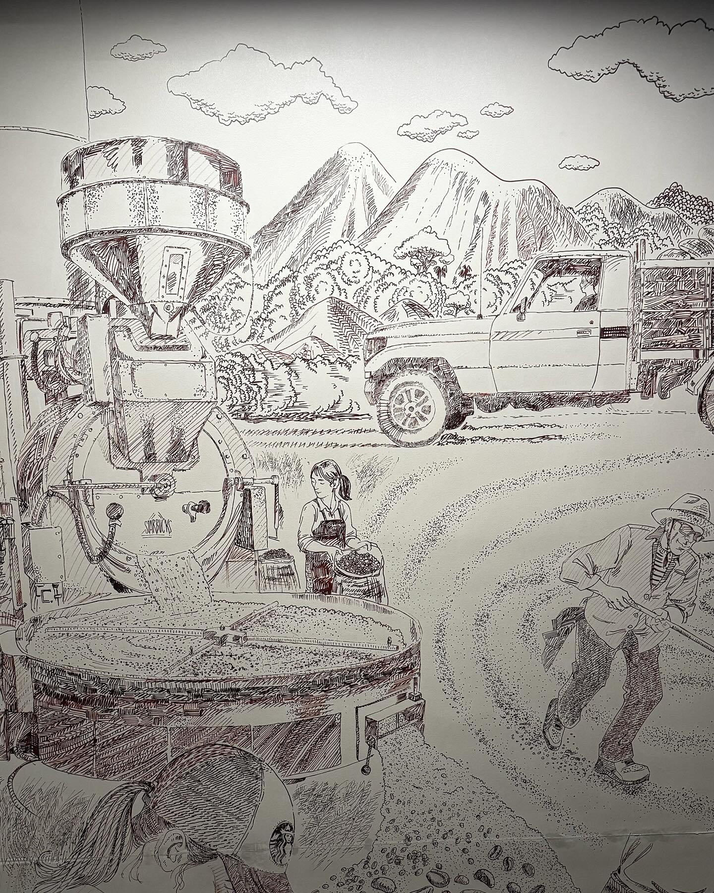 #Murals inside #StarbucksReserve #Roastery #Tokyo #art (9)