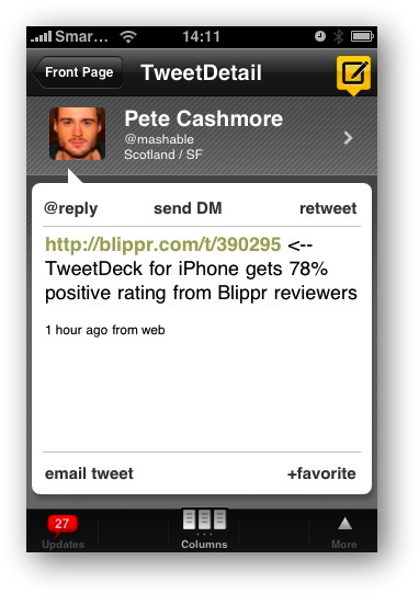 TweetDeck Tweet Details