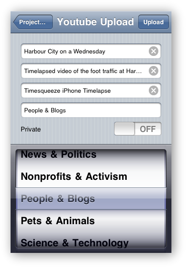 YouTube Categories