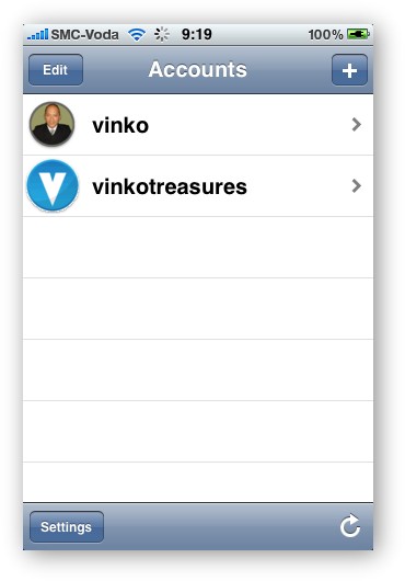 Accounts Screen