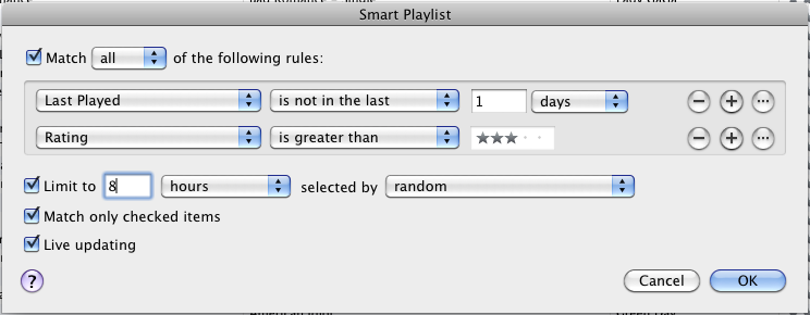 iTunes Smart Playlist